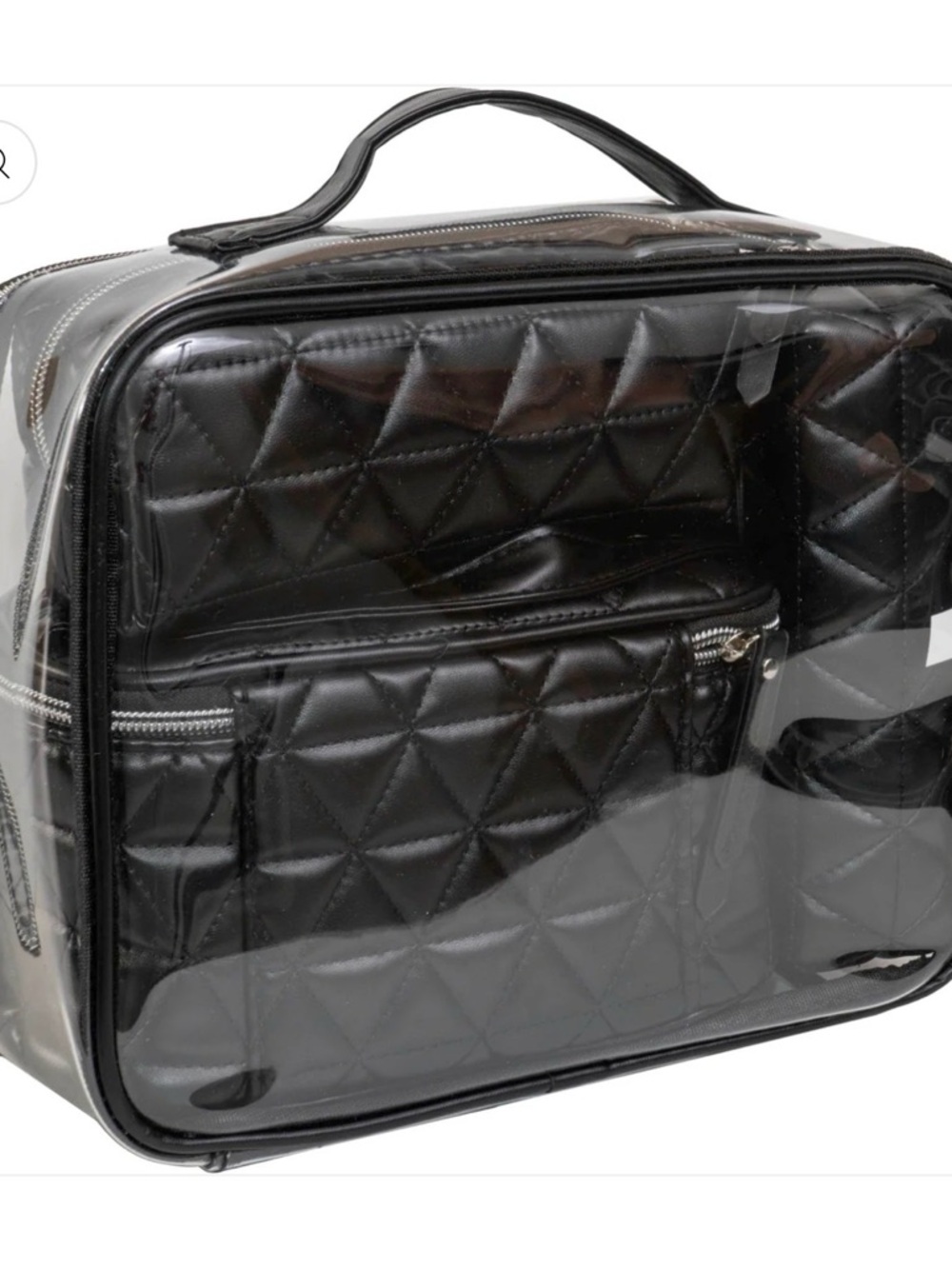 Joan & David Black Quilted 6 Piece Travel Cosmetic Bag Set NWT - Picture 3 of 8
